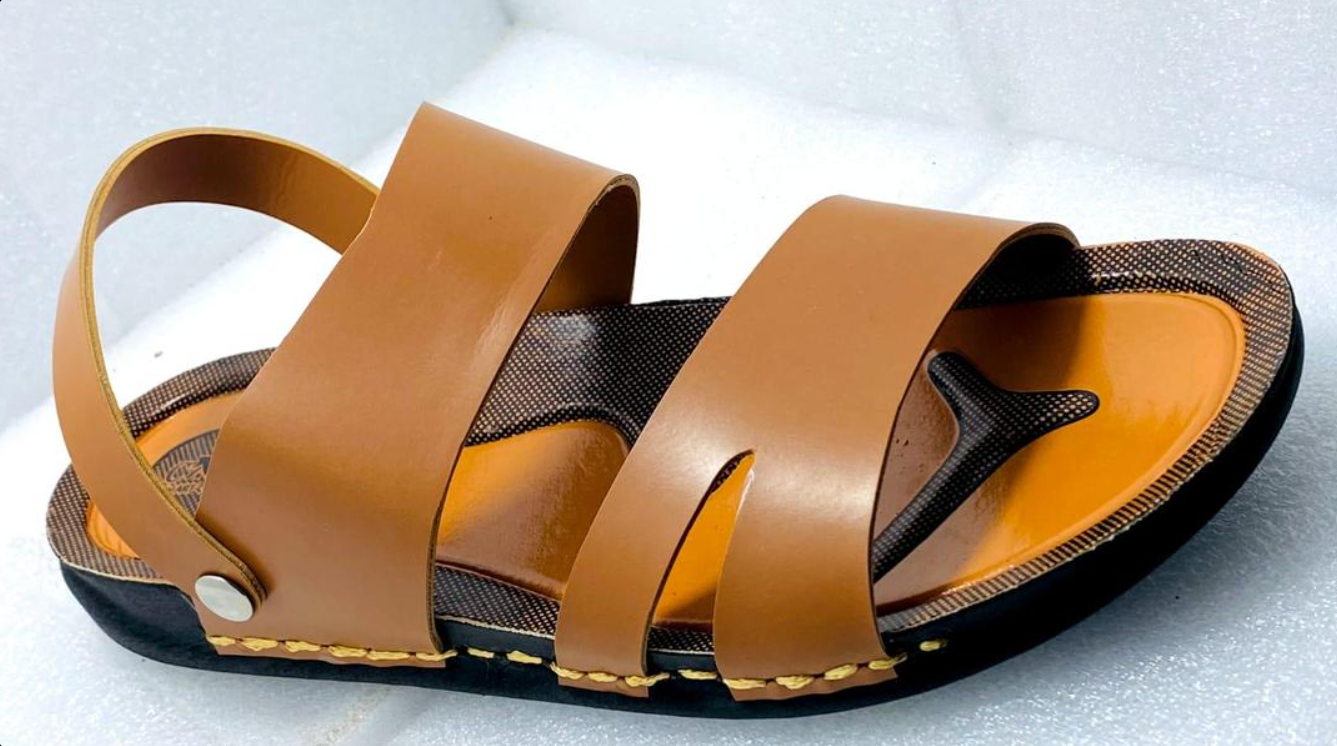 Men's Mustard Synthetic Leather Casual Sandals