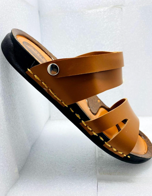Men's Mustard Synthetic Leather Casual Sandals