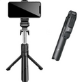 Black Foldable Selfie Stick with LED & Bluetooth