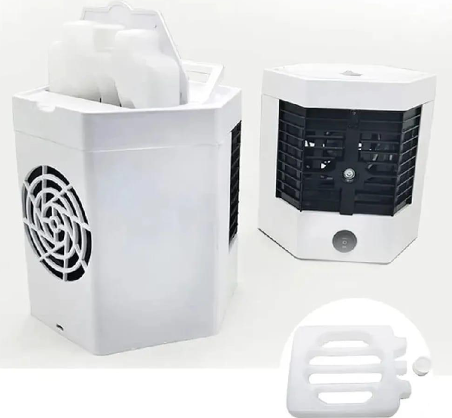 Mini Air Cooler with Humidifier & Fan, 1440 Watts, ABS Plastic, Blue Design