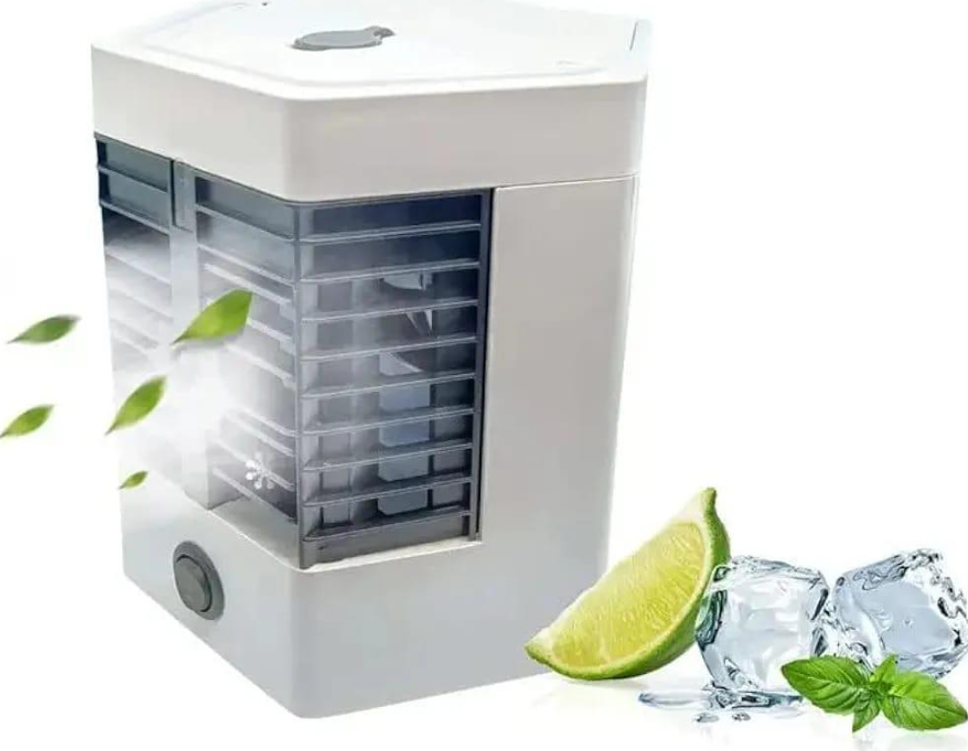 Mini Air Cooler with Humidifier & Fan, 1440 Watts, ABS Plastic, Blue Design