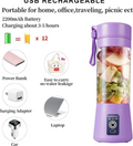 Portable Electric Juicer Blender Purple USB Rechargeable
