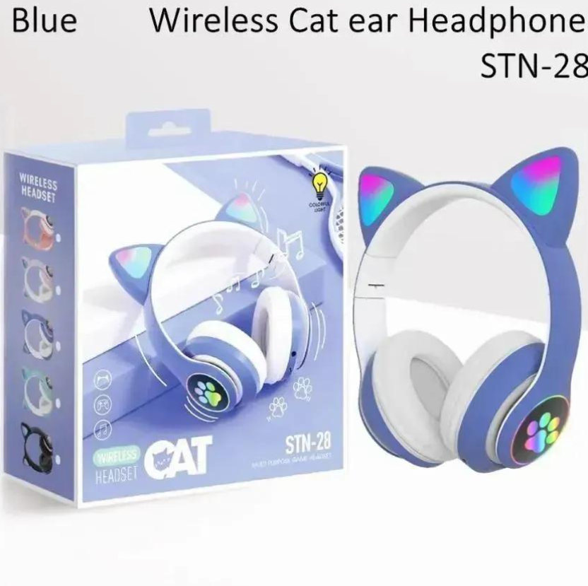 Cat-Ear Bluetooth Headphones for All Devices