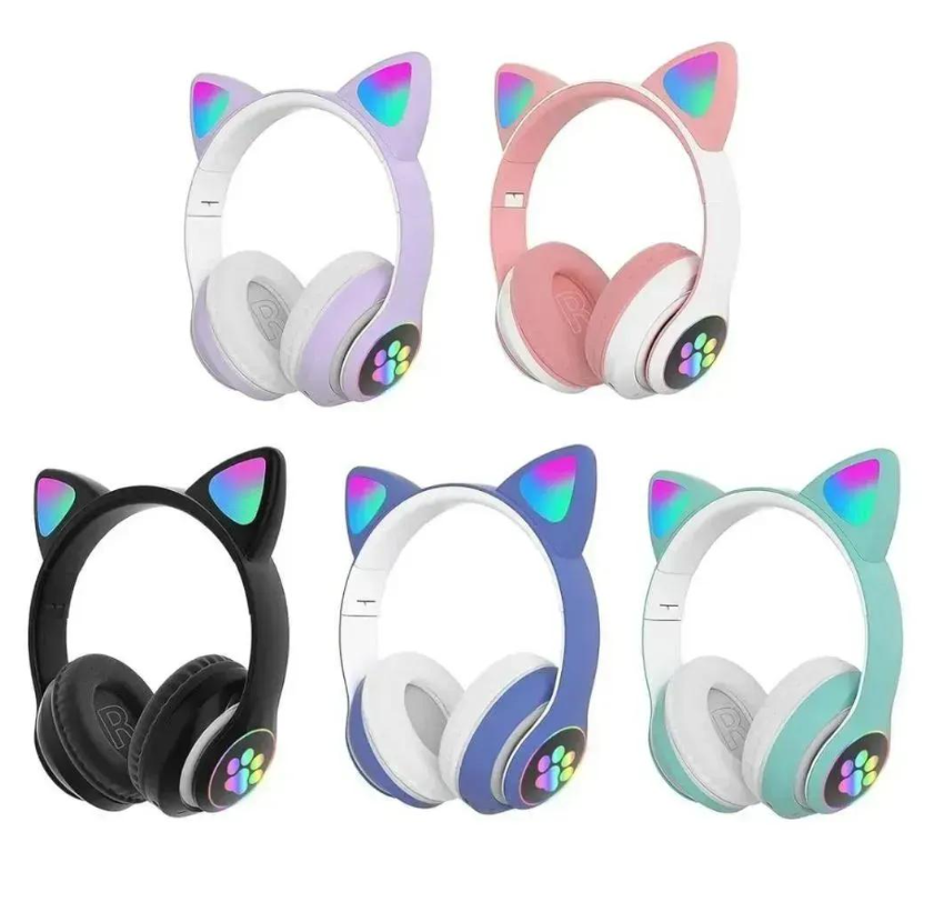 Cat-Ear Bluetooth Headphones for All Devices