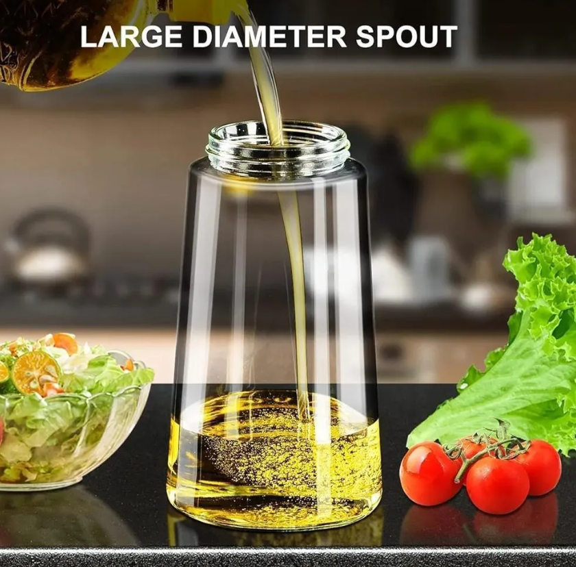 Premium Glass Oil Spray Bottle for Kitchen Use