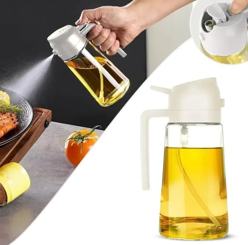 Premium Glass Oil Spray Bottle for Kitchen Use