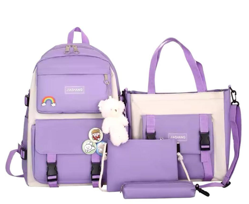 Navy Blue Multipurpose Backpack Set for Students